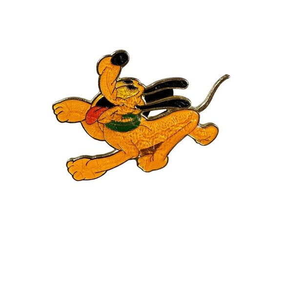 Disney Pluto Vintage Trading Pin Mickey Mouse Dog Brooch Jewelry Badge Lapel Pin - Picture 1 of 8